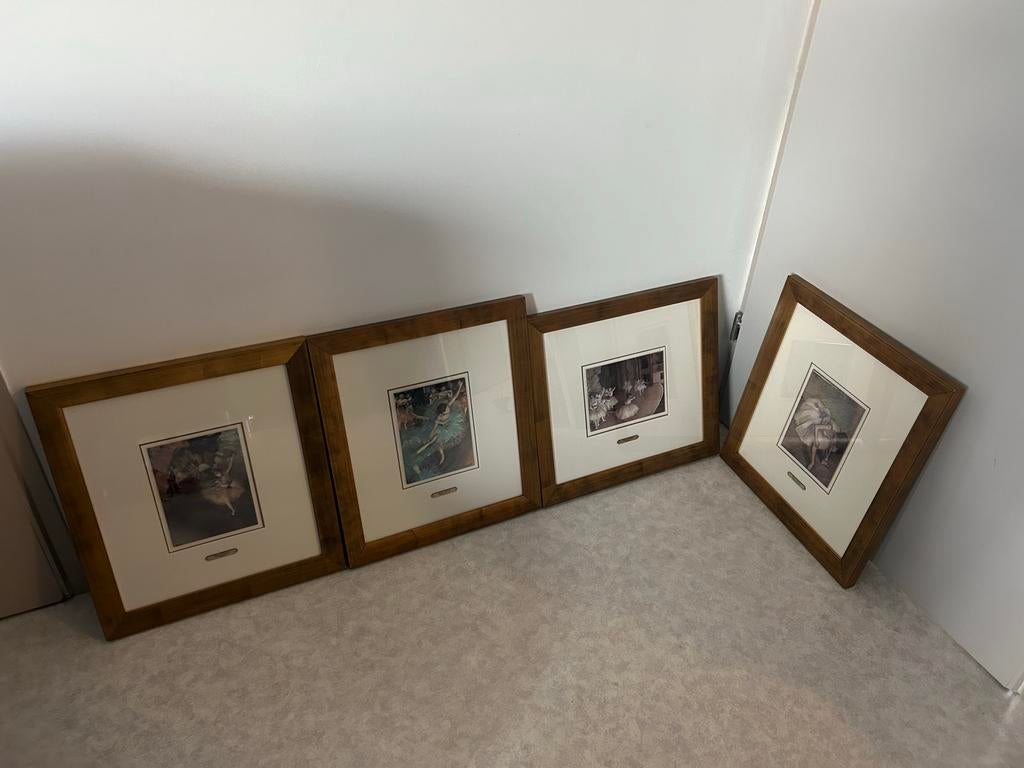 Set van 4 Edgar Degas ballerina plaketten met certificaat, Antiek en Kunst, Kunst | Schilderijen | Klassiek, Ophalen of Verzenden