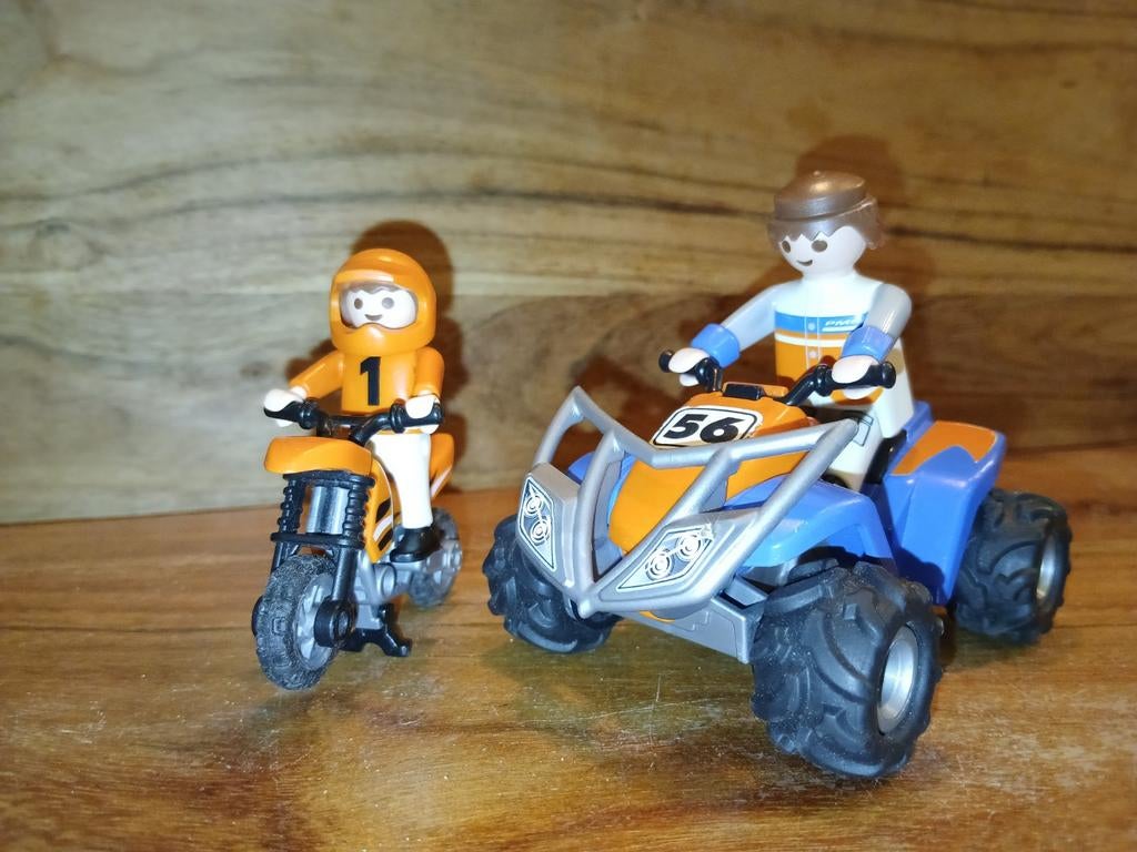 Playmobil Quad en Crossmotor met figuren, Ophalen of Verzenden