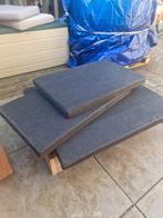 Foam kussens bekleed met denim stof, Ophalen, Zo goed als nieuw, Blauw, Vierkant