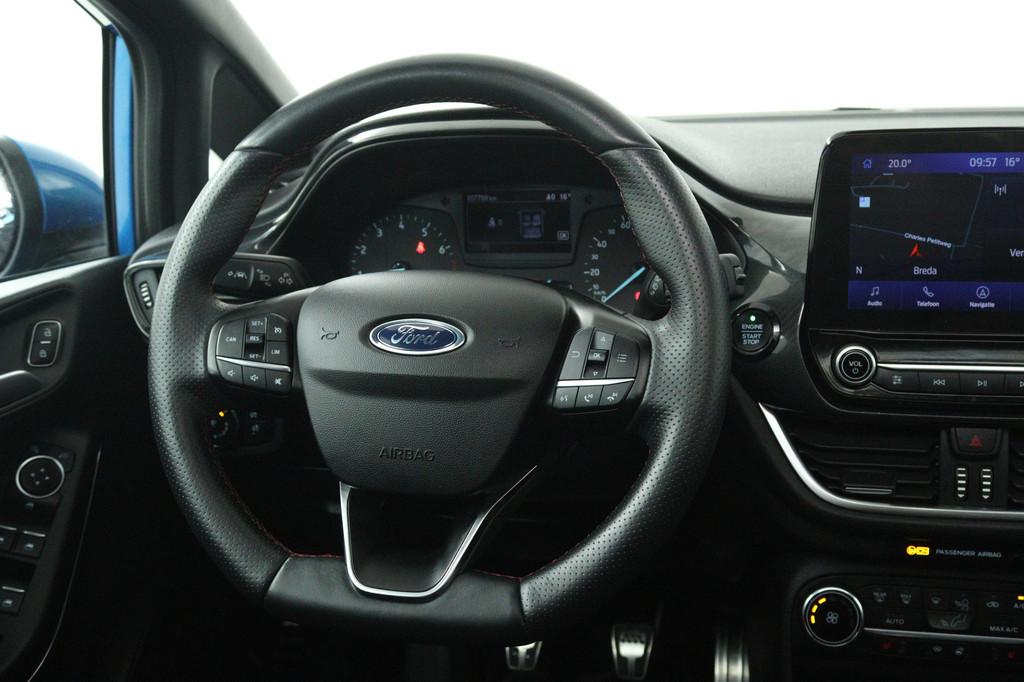 Ford Fiesta 1.0 EcoBoost ST-Line (PANORAMADAK, STOEL/STUUR V, Voorwielaandrijving, Lichtsensor, Stof, Gebruikt