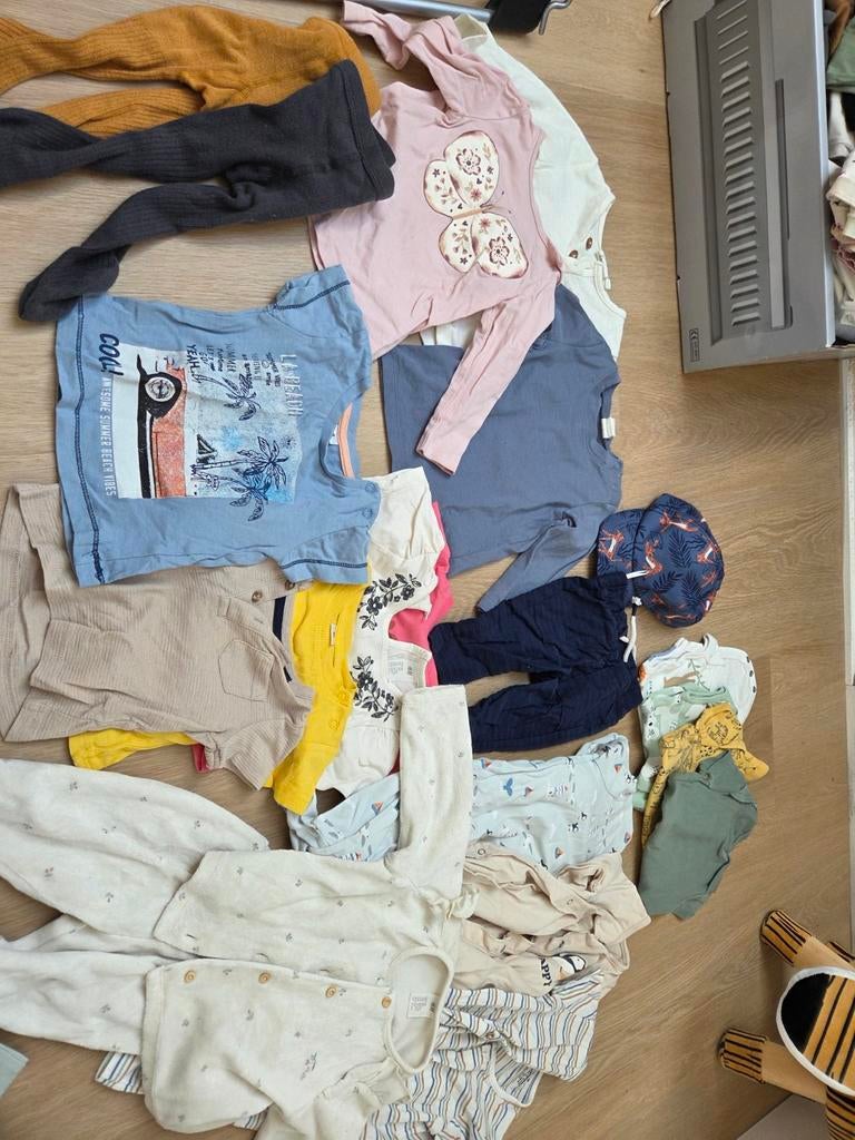 Kledingpakket baby maat 68 - longsleeves, maillots, rompers, Ophalen of Verzenden, Gebruikt, Jongetje of Meisje, Setje