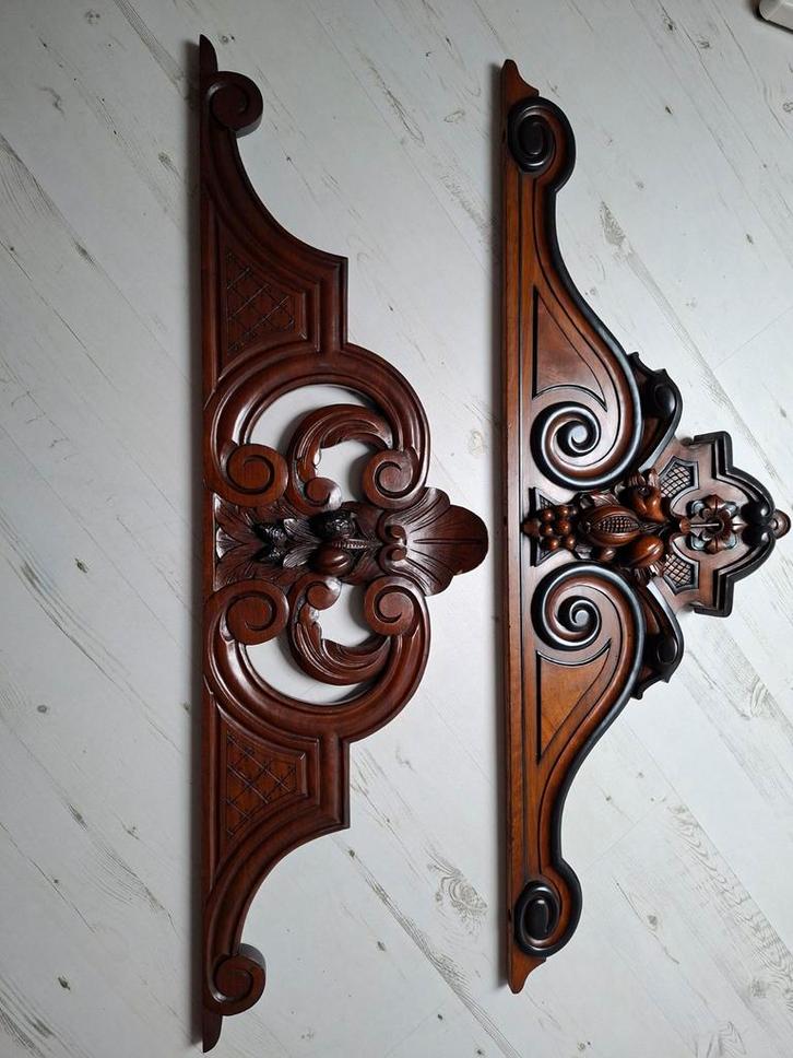 Antiek brocante houten Kastkuif wandornament houtsnijwerk, Antiek en Kunst, Antiek | Woonaccessoires, Ophalen