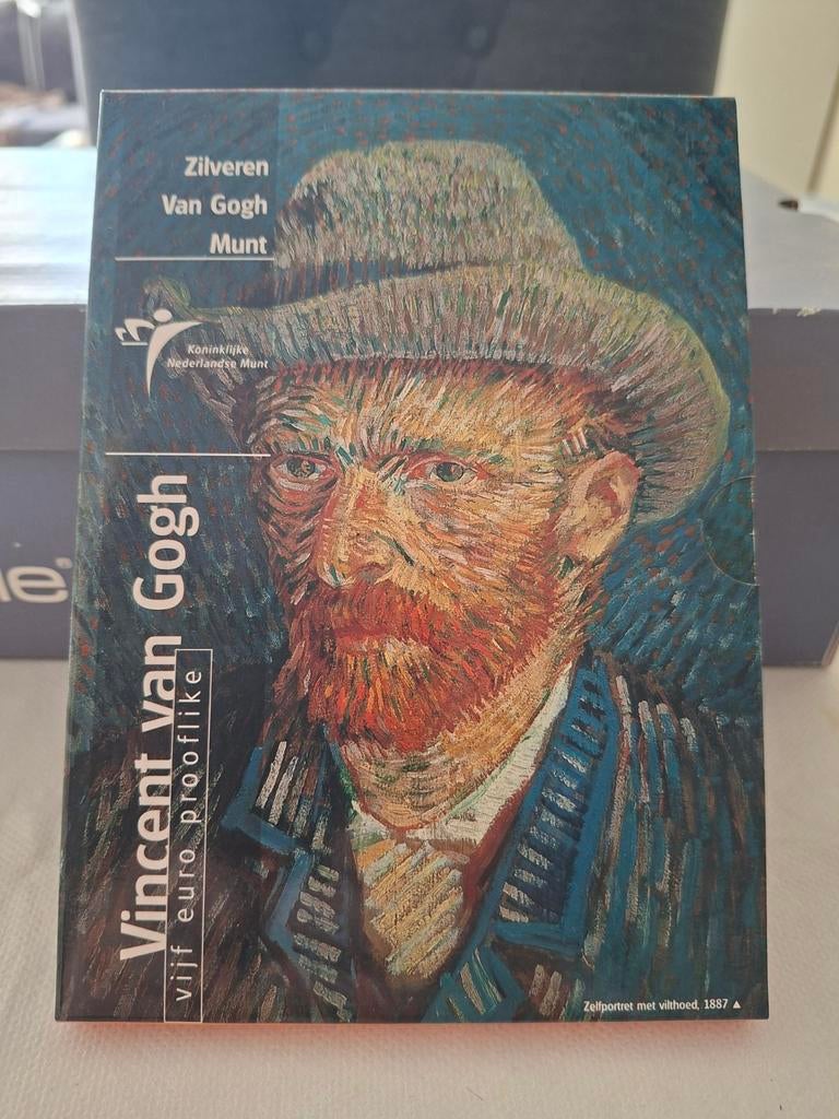 Zilveren Van Gogh Munt - Vijf Euro Prooflike, Verzenden, Koningin Beatrix, Zilver, Euro's