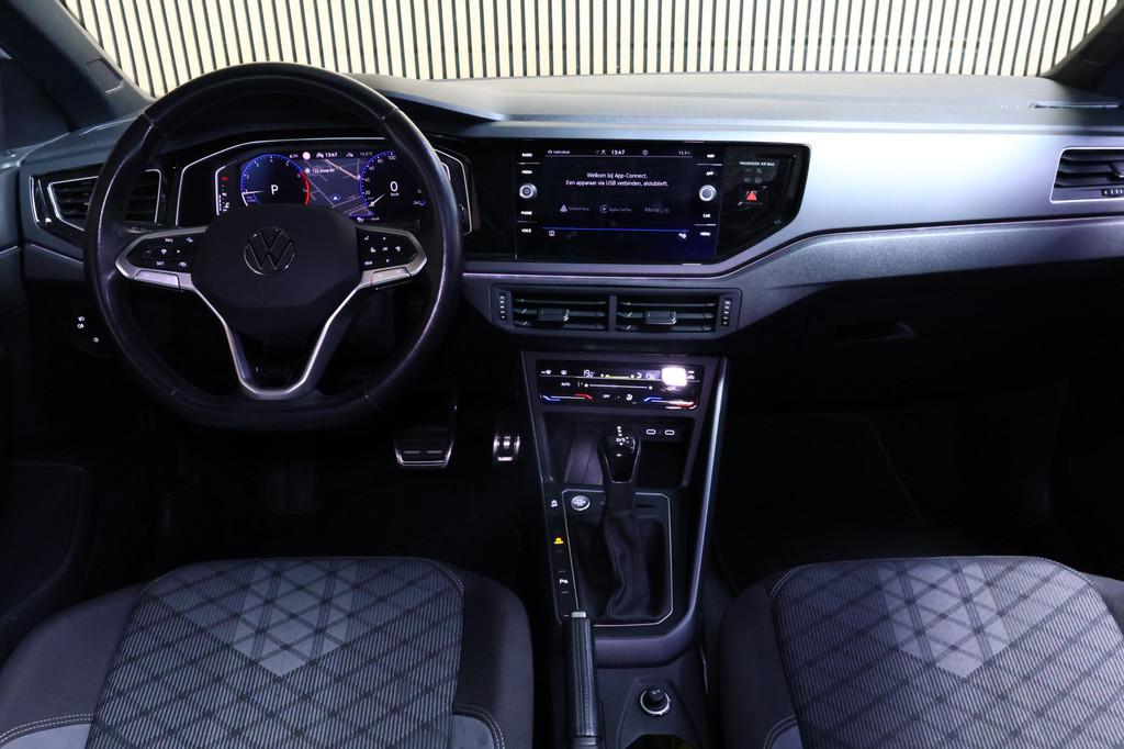 Volkswagen Polo 1.0 TSI R-Line Business DSG CARPLAY ACC PANO, Stof, Gebruikt, Euro 6, Wit