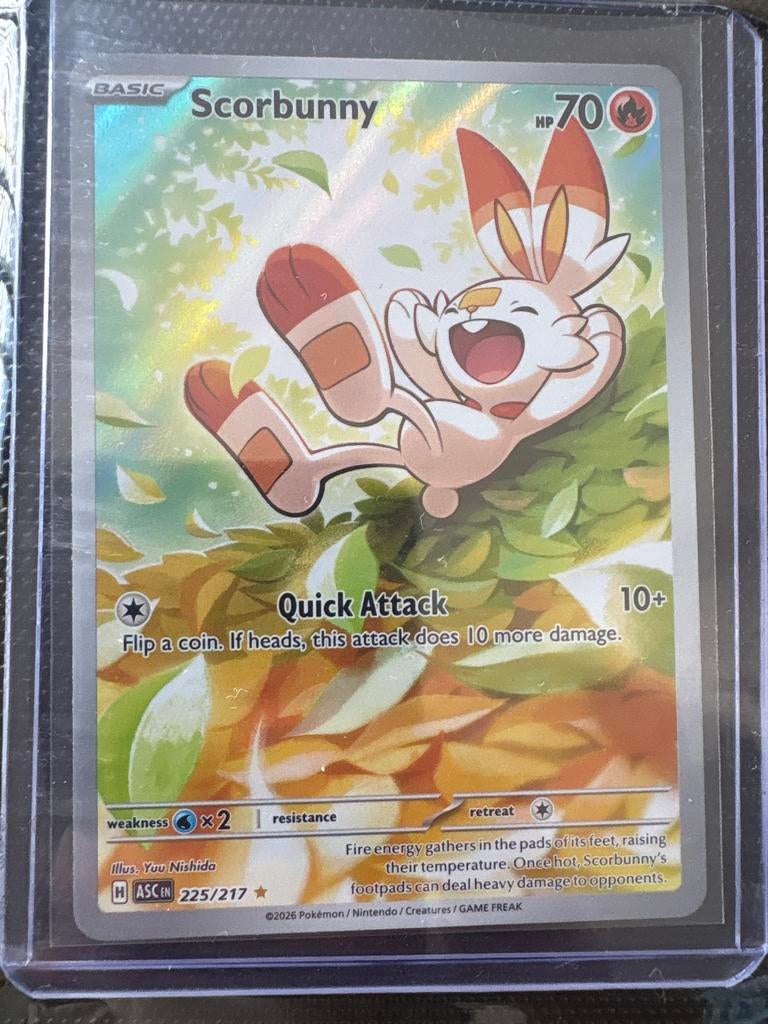 Pokémon kaart Scorbunny 225/217, Ophalen of Verzenden, Gebruikt
