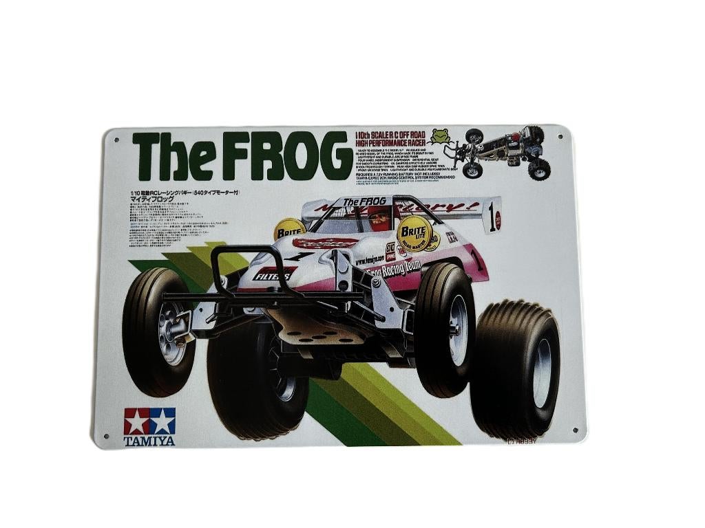 Tamiya The Frog Boxart metalen bord 20x30cm nieuw, Ophalen of Verzenden, Nieuw, Overige schalen, Onderdeel