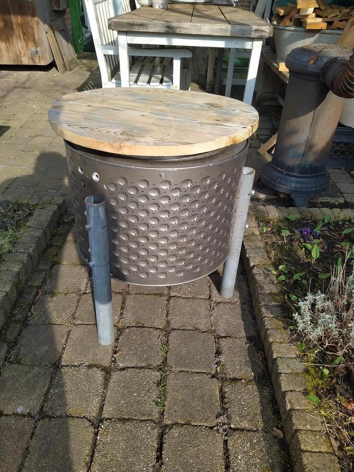 Unieke vuurkorf/barbecue van wasmachinetrommel, Tuin en Terras, Vuurschalen, Gebruikt, Ophalen