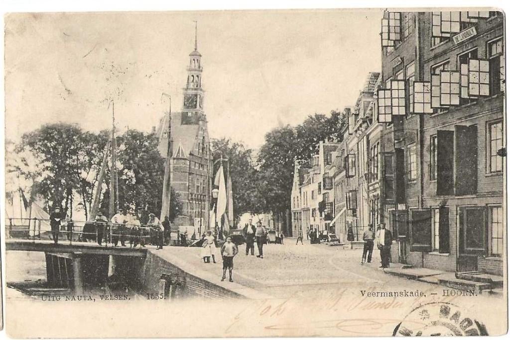 Jt29-18  Hoorn Veemankade-Met-p- 1904, Verzamelen, Verzenden, Voor 1920, Gelopen, Noord-Holland