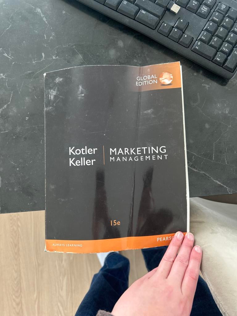Kotler Keller Marketing Management 15e editie, Boeken, Ophalen of Verzenden, Gamma, Gelezen, WO