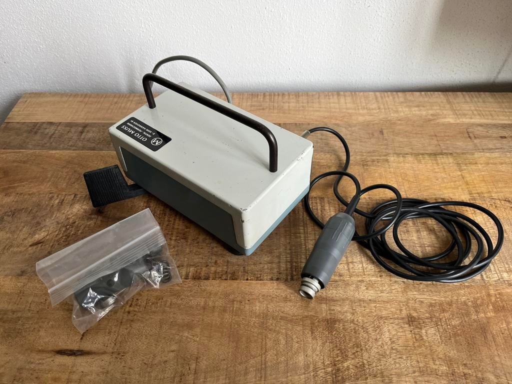 Micromotor Otto Muss + handstuk en pendaal (goudsmid), Doe-het-zelf en Verbouw, Ophalen of Verzenden, Zo goed als nieuw