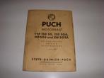 Oude handleiding van Puch 250 SG Motoren jaren 50, Ophalen of Verzenden, Overige merken