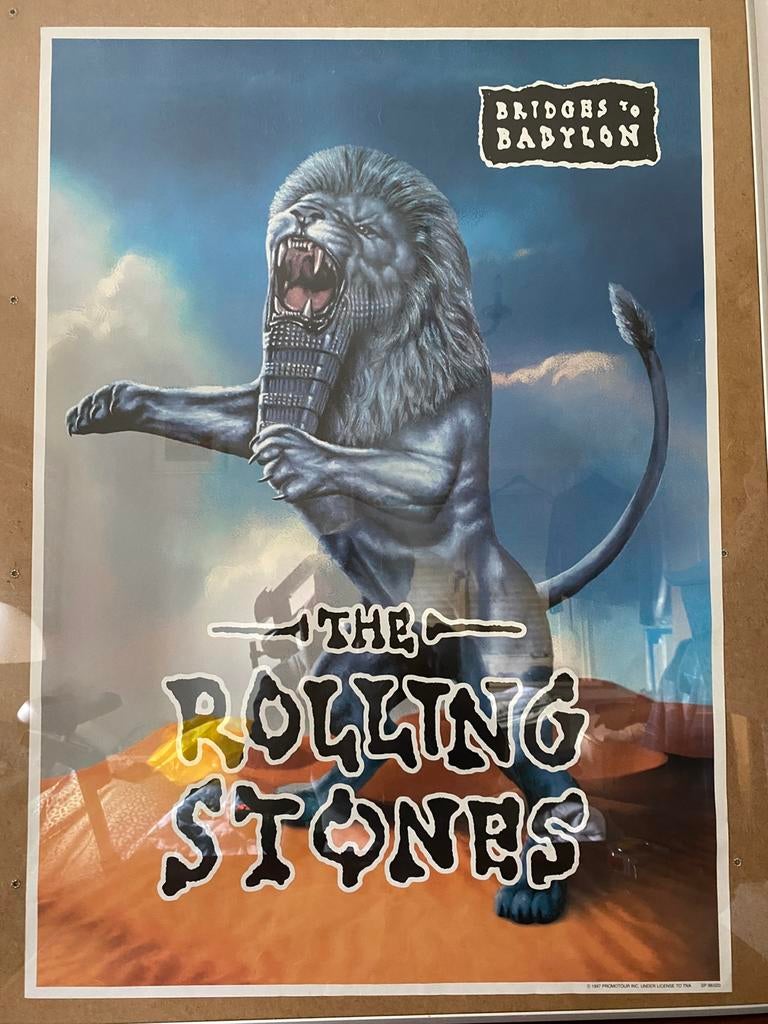 The Rolling Stones Bridges to Babylon Promotour Litho 1997, Ophalen of Verzenden
