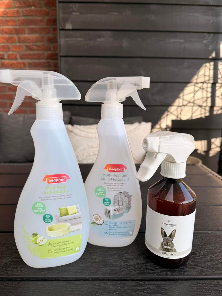 Konijn schoonmaakmiddel en shampoo, Kooi, Minder dan 75 cm, Zo goed als nieuw, Konijn