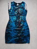 Nieuw/luxe blauwe pailletten feest jurk., Blauw, Ophalen of Verzenden, Maat 36 (S), Boven de knie