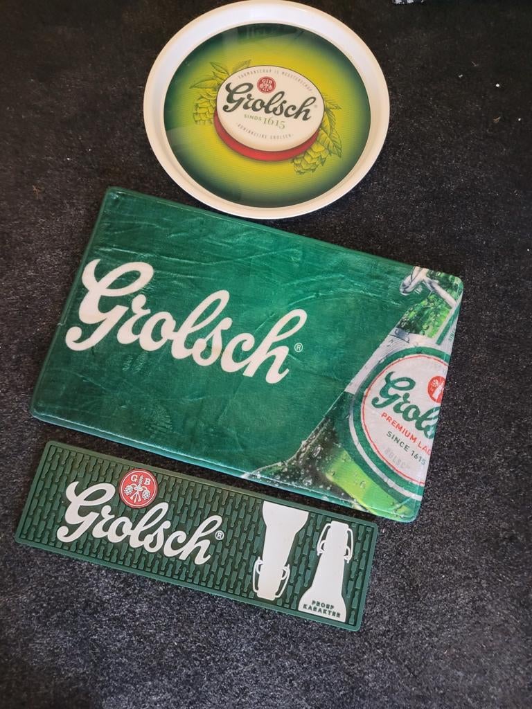 Grolsch dienblad, mat en bar runner, Ophalen