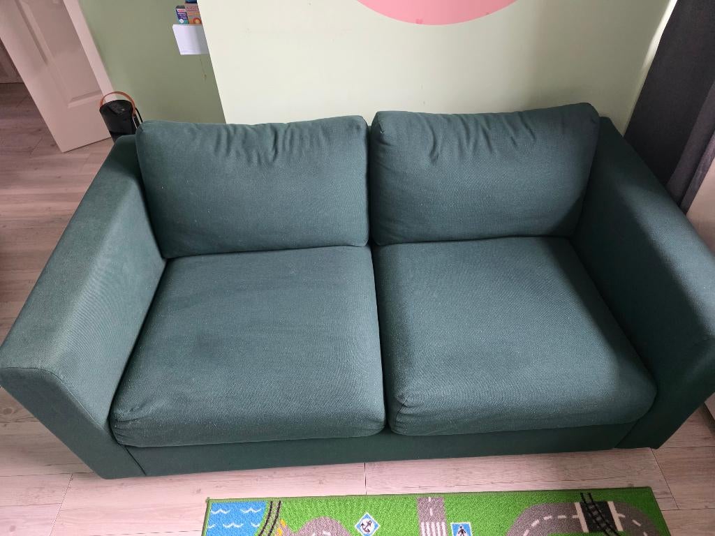 Comfortabele IKEA Vimle 2-zits bank - Donkergroen, Huis en Inrichting, Ophalen, Overige materialen, 150 tot 200 cm, Tweepersoons