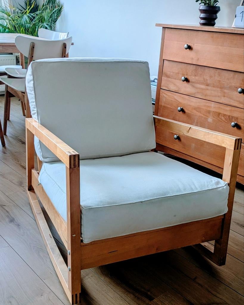 Schommelstoel rocking chair babykamer, Ophalen, Gebruikt, Wit, Eén