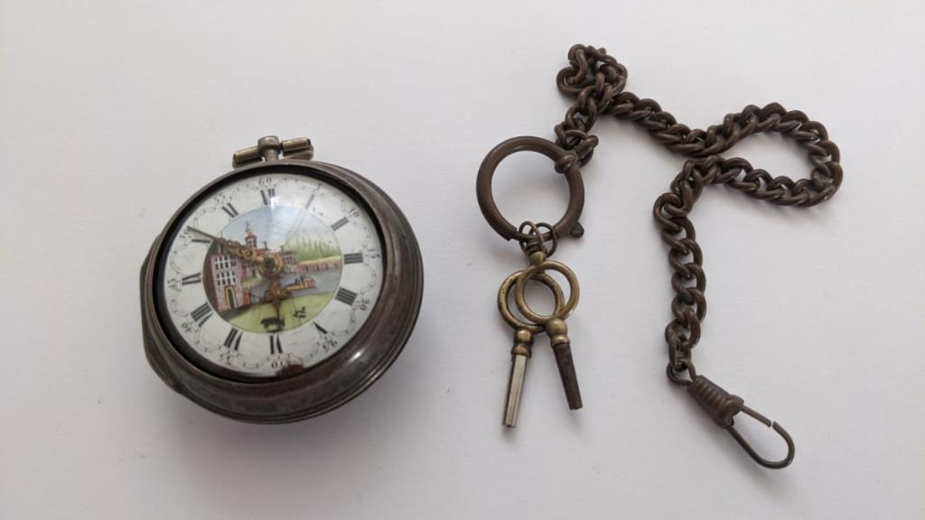 Zakhorloge uit 1766, Sieraden, Tassen en Uiterlijk, Horloges | Antiek, Zakhorloge, Voor 1900, Zilver, Ophalen