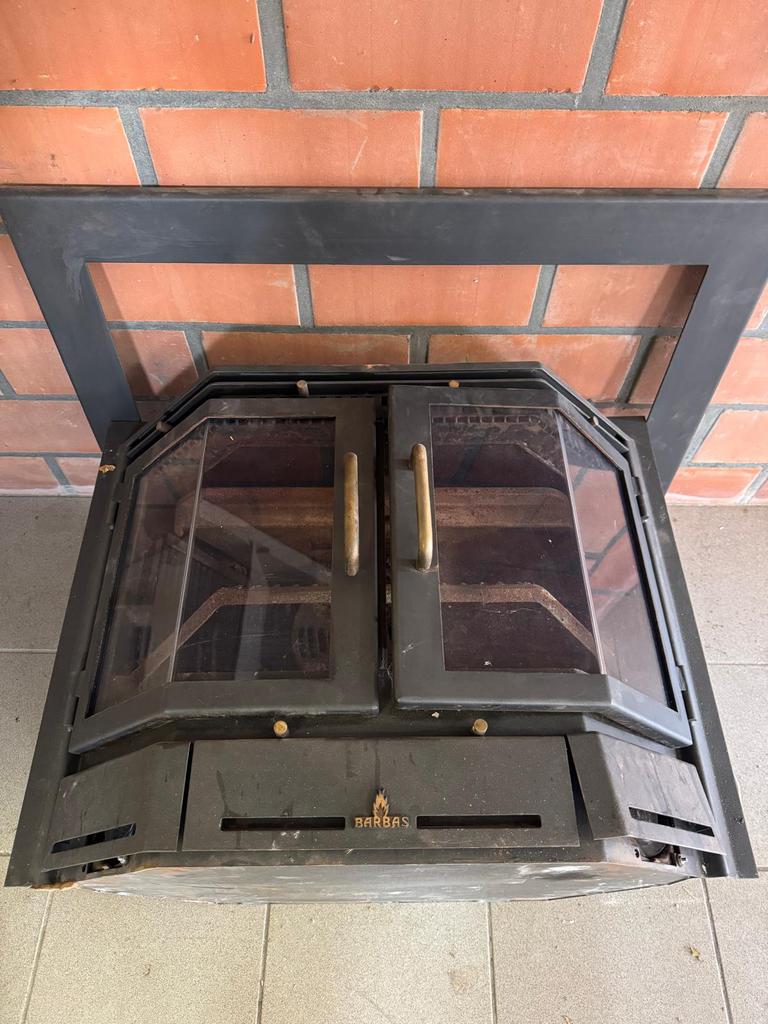 Barbas houtkachel, Ophalen, Gebruikt, Inbouwhaard, Houthaard