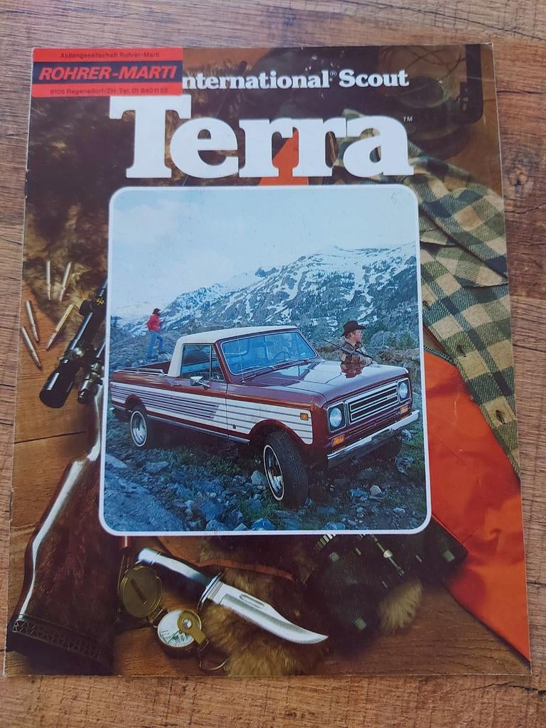 International Scout Terra USA Jeep folder, Boeken, Ophalen of Verzenden, Zo goed als nieuw, Overige merken
