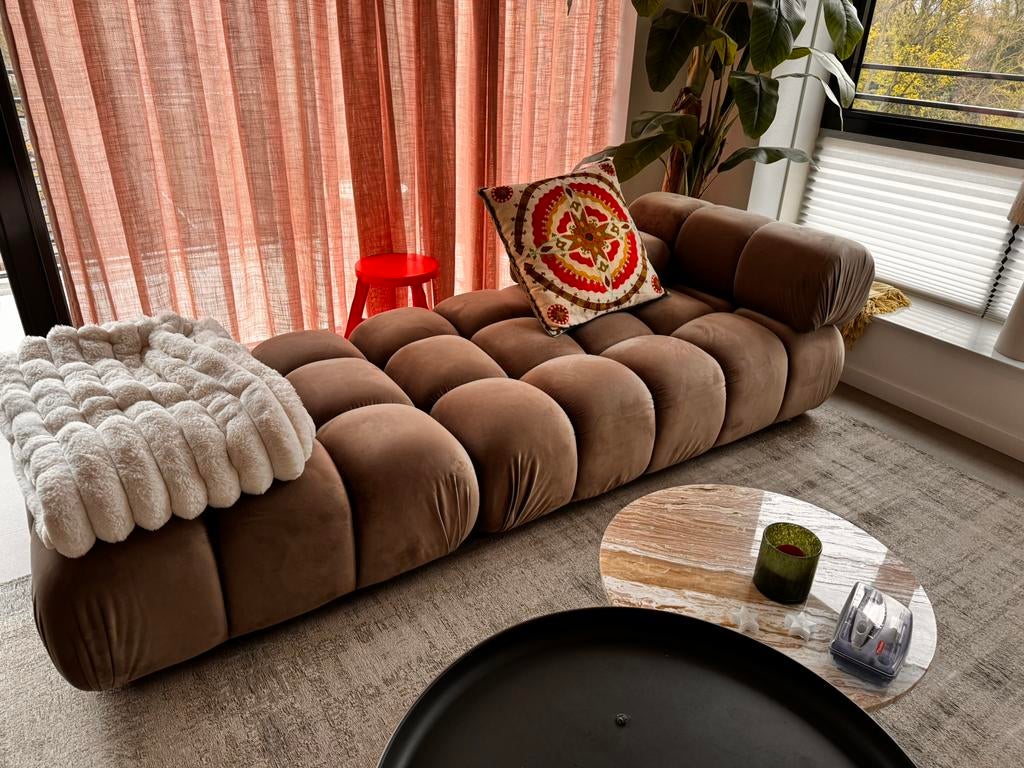 Tropea modulaire sofabank en pouf, Ophalen, Nieuw, Stof