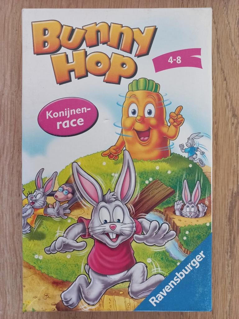 BUNNY HOP KONIJNENRACE, leuk spel voor 2-4 spelers COMPLEET!, Ophalen of Verzenden, Zo goed als nieuw