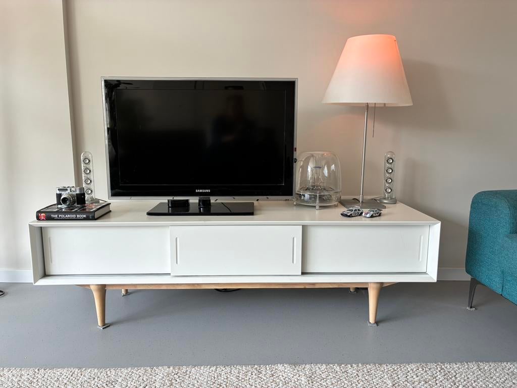 Prachtig! Ruijch wit Retro tv-meubel, dressoir, Huis en Inrichting, Kasten | Televisiemeubels, Ophalen, 150 tot 200 cm, Zo goed als nieuw