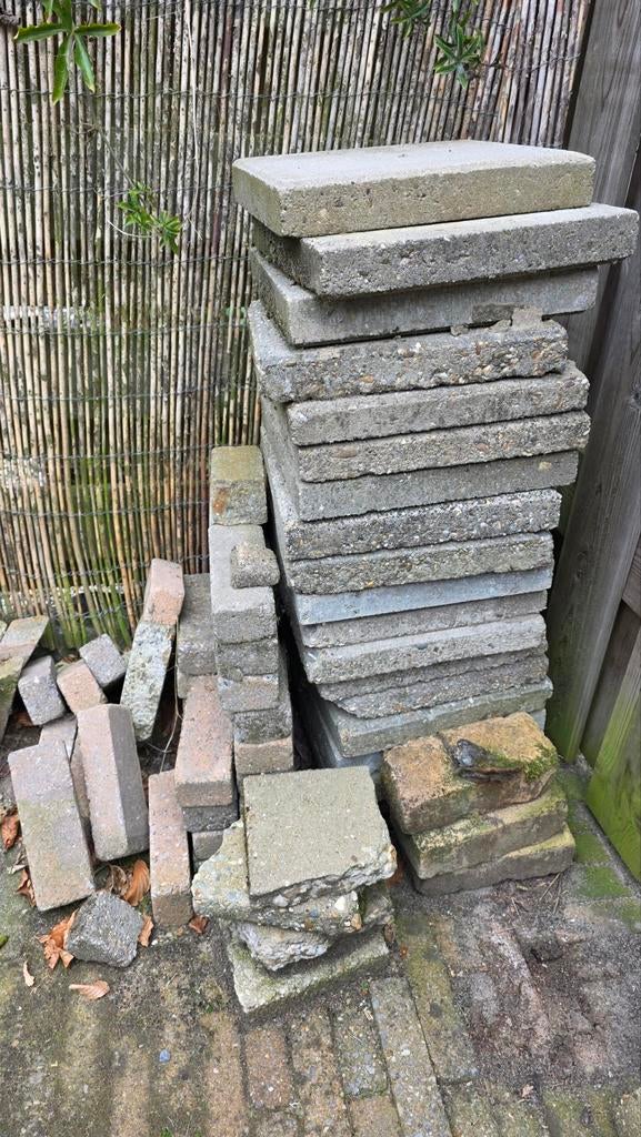 Gratis stoeptegels, Tuin en Terras, Tegels en Klinkers, Ophalen, Gebruikt, Beton, Overige typen