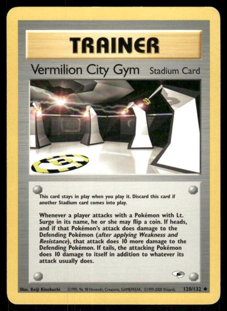 Vermilion City Gym 120/132 - Gym Heroes (EX), Hobby en Vrije tijd, Verzamelkaartspellen | Pokémon, Gebruikt, Verzenden