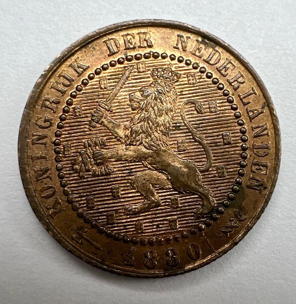 Nederland. Willem III. Cent 1880 in zeer hoge kwaliteit, Ophalen of Verzenden, Koning Willem III, Overige waardes