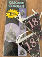 Slingers 18 jaar en Cascade Column 18 Decoratie, Ophalen of Verzenden, Nieuw, Versiering, Verjaardag