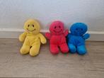 3 knuffels daatje geel roze blauw plush pluche da, Ophalen of Verzenden, Zo goed als nieuw, Overige typen