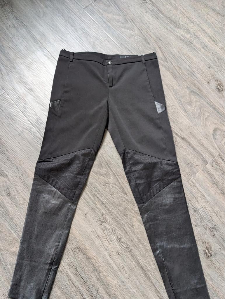 Gucci broek met leren details, Maat 38/40 (M), Zwart, Ophalen of Verzenden, Gucci