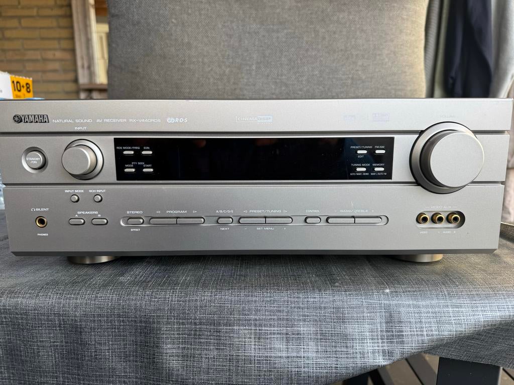 Yamaha RX-V440RDS AV Receiver - Zilver, Gebruikt, Yamaha, Ophalen of Verzenden, 120 watt of meer