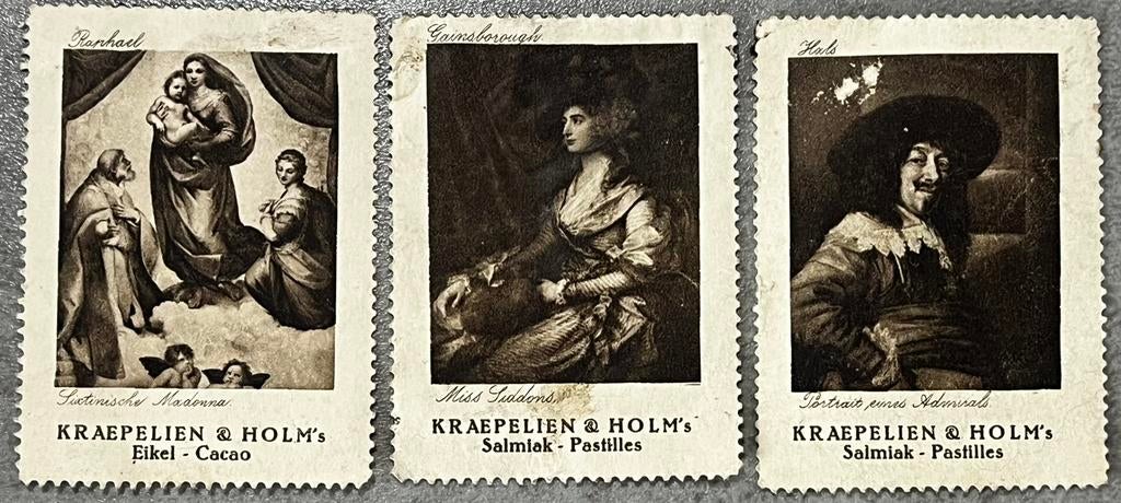 3 antieke sluitzegels Kraepelien & Holm eikel cacao Zeist, Verzamelen, Merken en Reclamevoorwerpen, Ophalen of Verzenden, Gebruikt