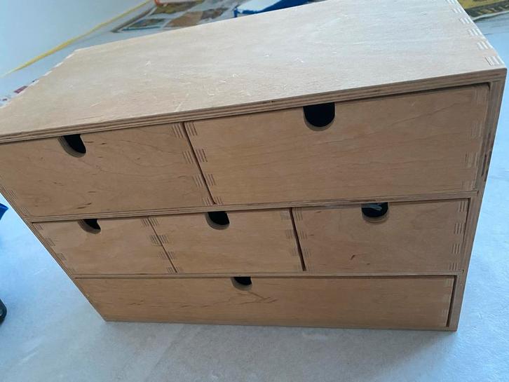 Ikea Moppe mini ladekastje - Hout, Huis en Inrichting, Kasten | Ladekasten, Gebruikt, Minder dan 100 cm, Minder dan 50 cm, Minder dan 25 cm