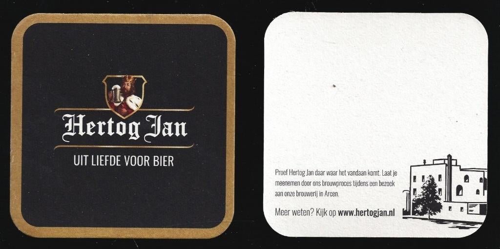 Bierviltje - Hertog Jan - Uit liefde voor het bier – NIEUW, Ophalen of Verzenden, Nieuw, Viltje(s), Hertog Jan