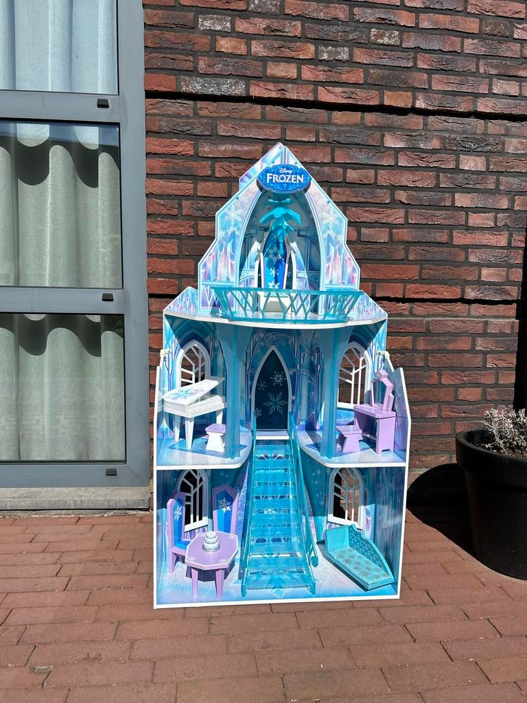 Kidkraft Frozen Poppenhuis met accessoires - 60x120cm, Kinderen en Baby's, Speelgoed | Poppenhuizen, Ophalen, Gebruikt, Poppenhuis