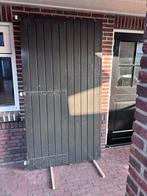Hardhouten Garagedeur afm. 276,5 cm hoog en 122,5 cm breed, Gebruikt, 215 cm of meer, Garagedeur, Hout