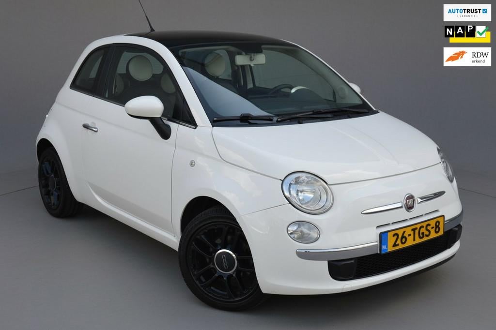 Fiat 500 Automaat|Leder|Pano|Clima|NAP, Euro 5, 86 pk, Gebruikt, 31 €/maand