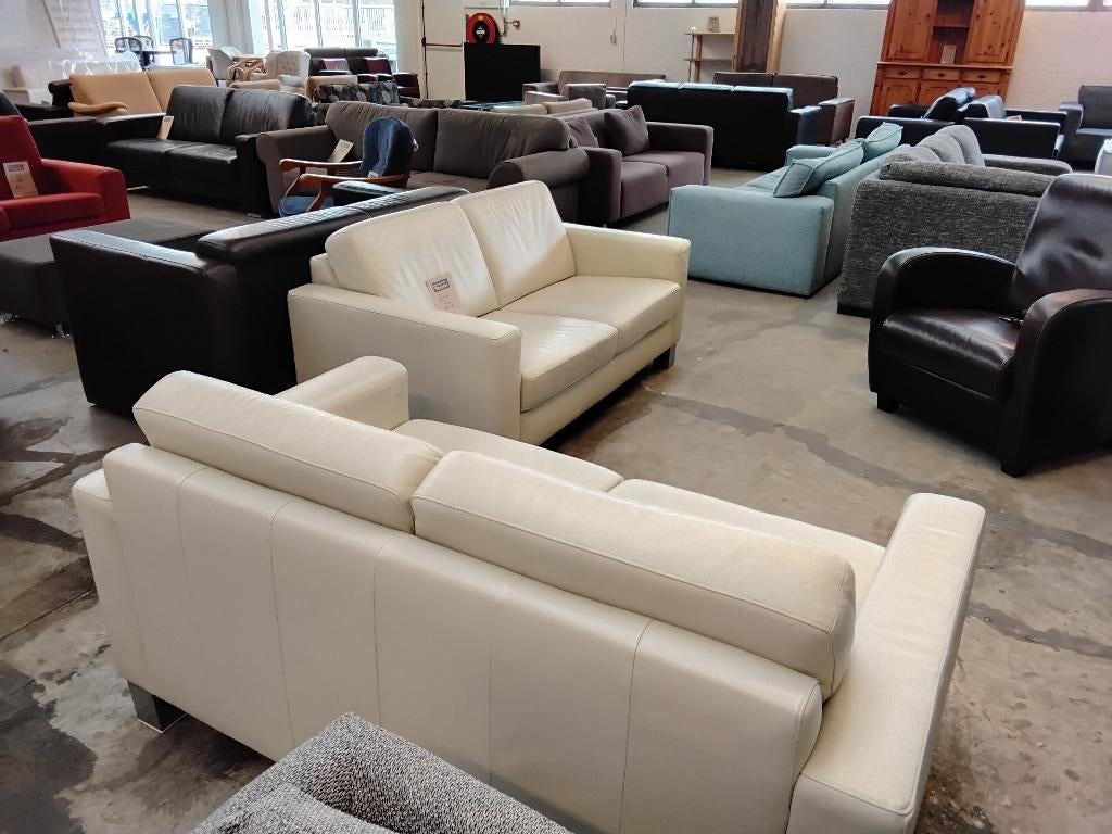 2x leren bank Montel, 125= per stuk.