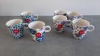 Nicolai Carels Douwe Egberts kopjes wit blauw gebloemd DE, Ophalen of Verzenden, Zo goed als nieuw, Overige stijlen, Kop(pen) en/of Schotel(s)