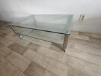 Glazen Salontafel/Bijzettafel in goede staat, Gebruikt, Ophalen of Verzenden, Glas, Modern