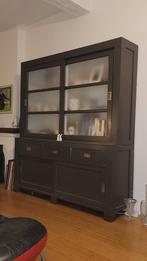 Buffetkast leverkleur, 220x200x50/40 cm, Ophalen, Gebruikt, 200 cm of meer, Glas