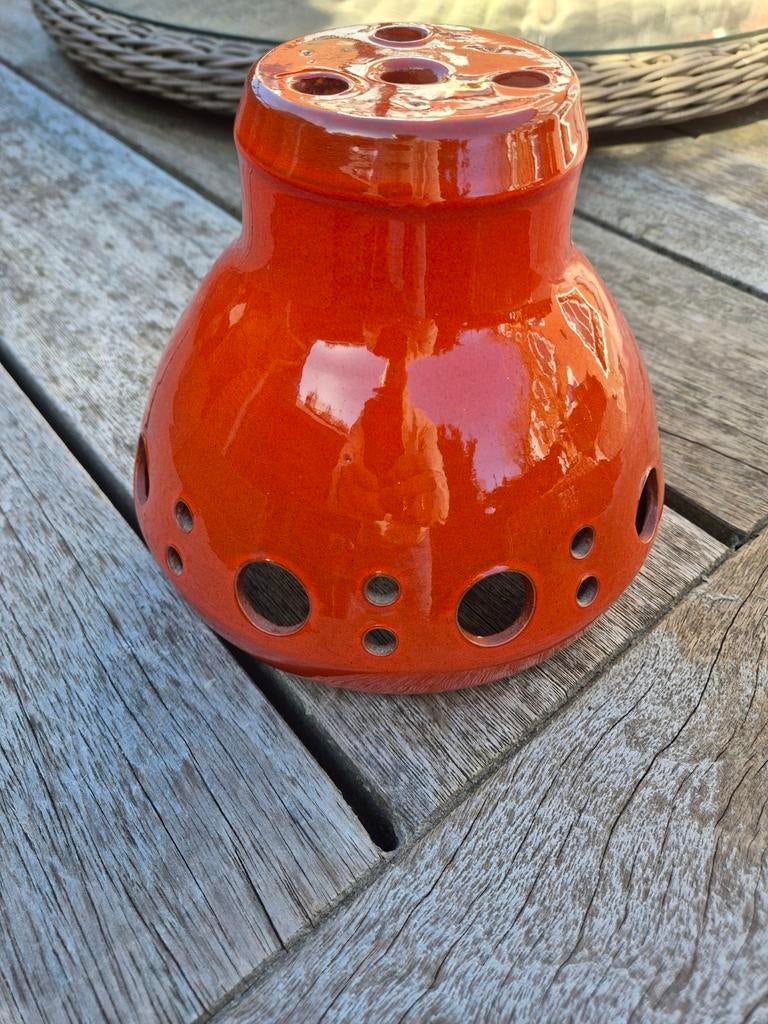 Jaren 70 stenen lampenkap, Ophalen, Rond