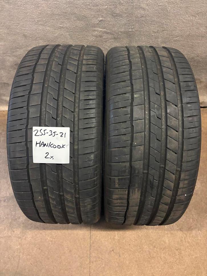 2 x 255-35-21 Hankook of Continental Zomerbanden, Auto-onderdelen, Banden en Velgen, Band(en), Zomerbanden, 21 inch, 255 mm, Personenwagen