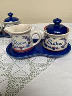 Zenith suiker en melkkannetje met bordje, Gebruikt, Keramiek, Overige typen, Ophalen of Verzenden