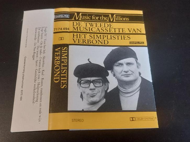 HET SIMPLISTIES VERBOND - DE TWEEDE MUSICASSETTE VAN (MC), Cd's en Dvd's, Cassettebandjes, Zo goed als nieuw, Origineel, Humor en Cabaret
