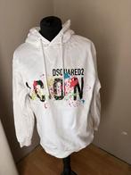 Dsquared2 Icon gave witte hoodie/trui mt M ZGAN, Ophalen of Verzenden, Zo goed als nieuw, Maat 48/50 (M), Wit