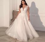 Prachtige plussize trouwjurk Luna €849 44 46 48 50, Ophalen, Nieuw, Wit, Trouwjurk